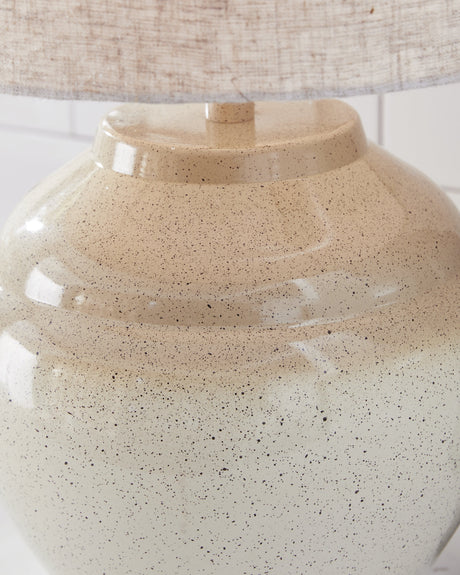 Waldish Cream/Beige Table Lamp by Ashley at Eve Furniture
