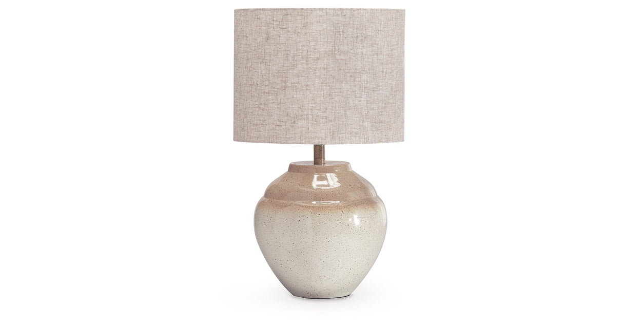 Waldish Cream/Beige Table Lamp by Ashley at Eve Furniture