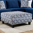 Waldport Navy Ottoman by Furniture of America at Eve Furniture