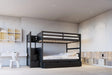 Walker Black Full Bunk Bed w/Twin Trundle and Staircase Storage by Happy Homes at Eve Furniture