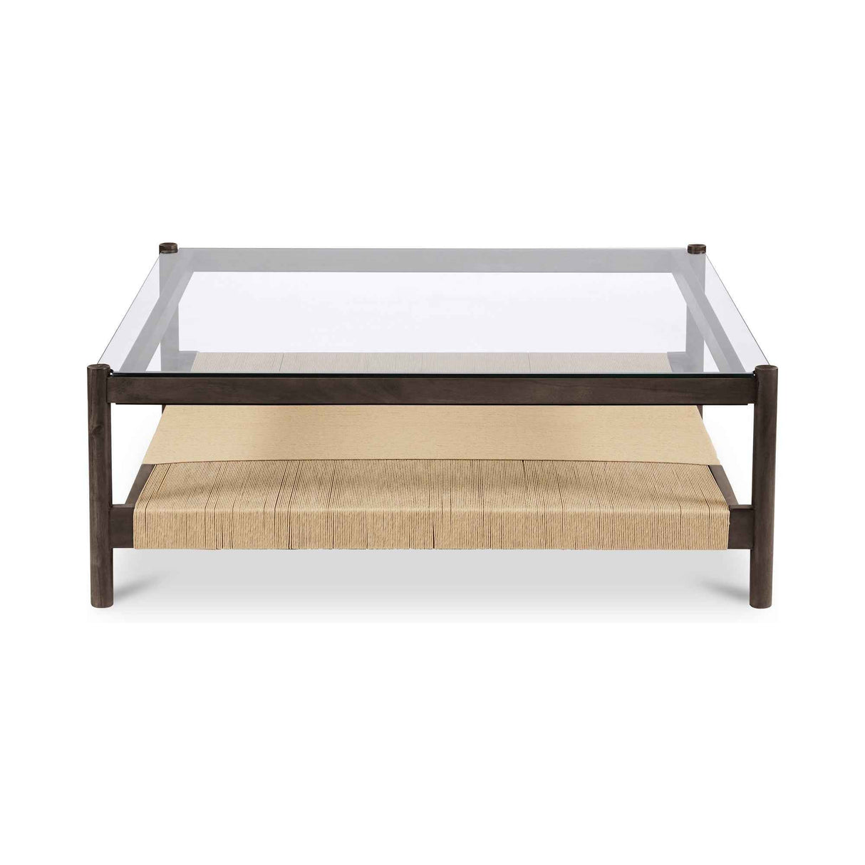 Walker Clear/Brown/Walnut Coffee Table by Moe's Home at Eve Furniture