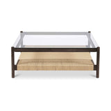Walker Clear/Brown/Walnut Coffee Table by Moe's Home at Eve Furniture