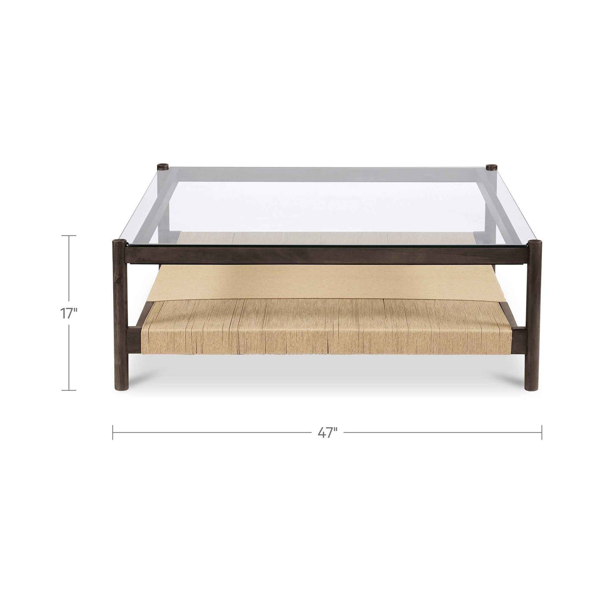 Walker Clear/Brown/Walnut Coffee Table by Moe's Home at Eve Furniture