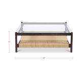 Walker Clear/Brown/Walnut Coffee Table by Moe's Home at Eve Furniture