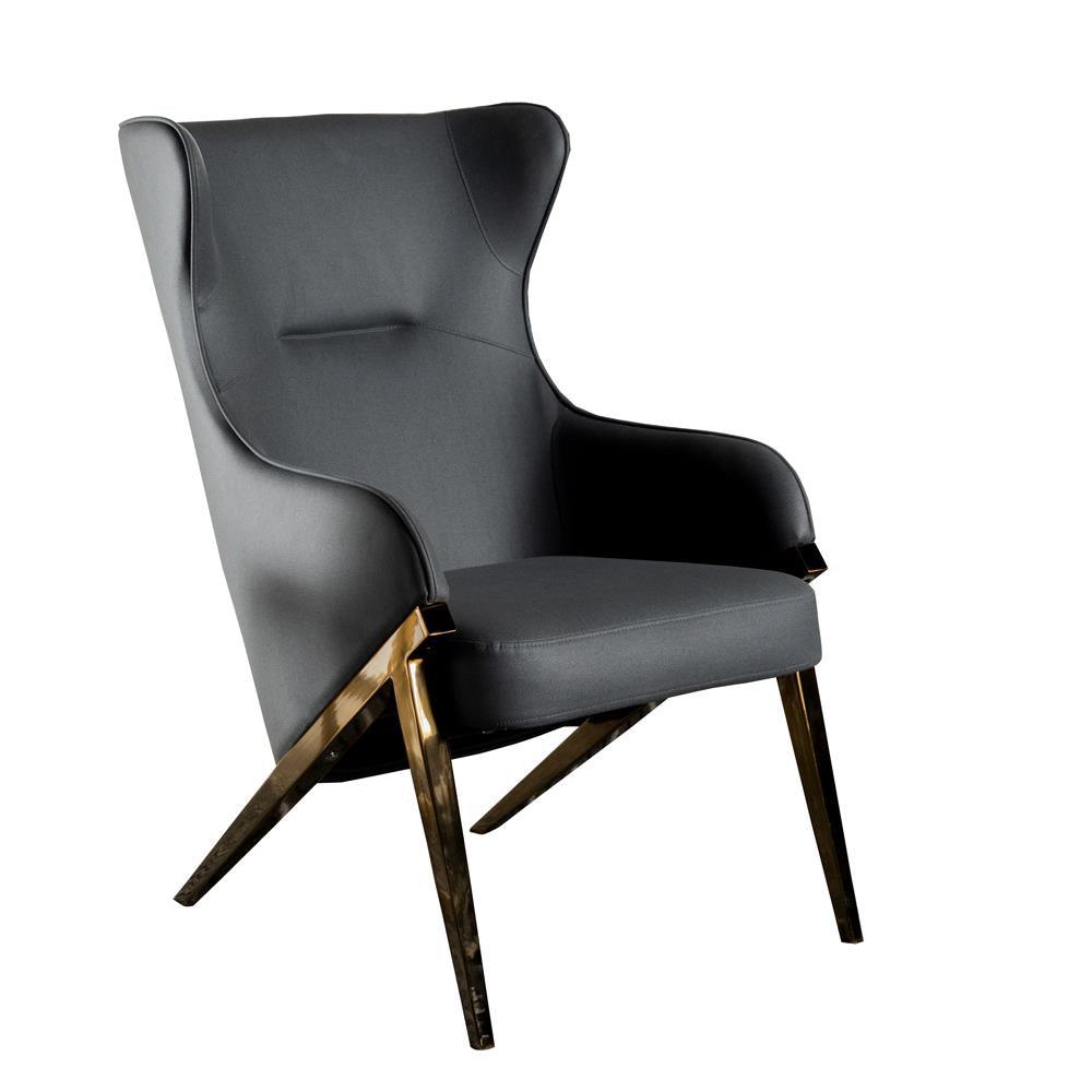 Walker Slate/Bronze Upholstered Accent Chair by Coaster at Eve Furniture