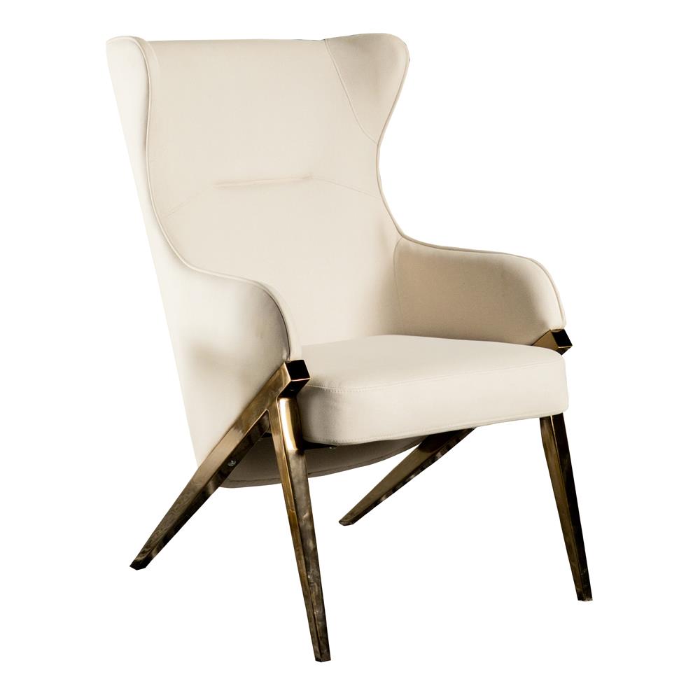 Walker Cream/Bronze Upholstered Accent Chair