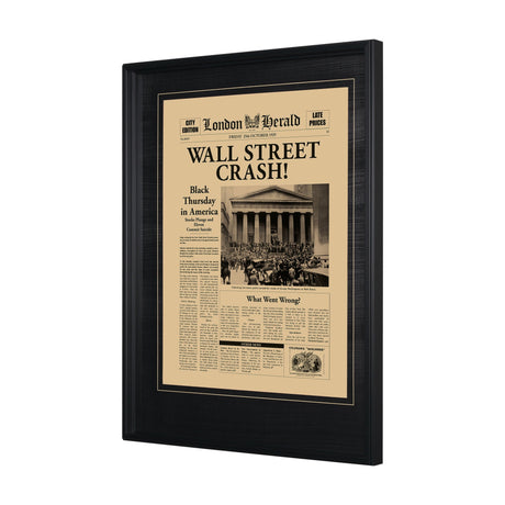 Wall Street Crash by Vintage Collection Hand Embelished Textured Framed Art Photo Matted under Glass by Mercana at Eve Furniture
