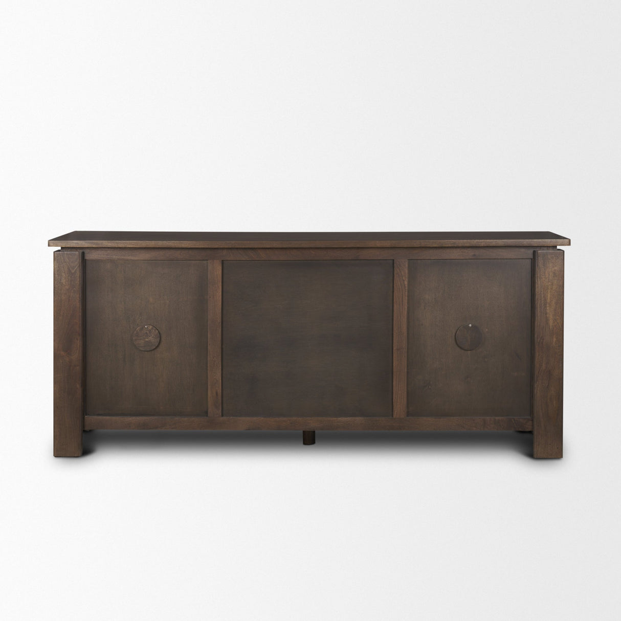 Wallen 2 Door Solid Dark Brown Wood w/ 3 Drawers Sideboard by Mercana at Eve Furniture