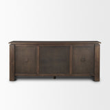 Wallen 2 Door Solid Dark Brown Wood w/ 3 Drawers Sideboard by Mercana at Eve Furniture