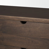 Wallen 2 Door Solid Dark Brown Wood w/ 3 Drawers Sideboard by Mercana at Eve Furniture