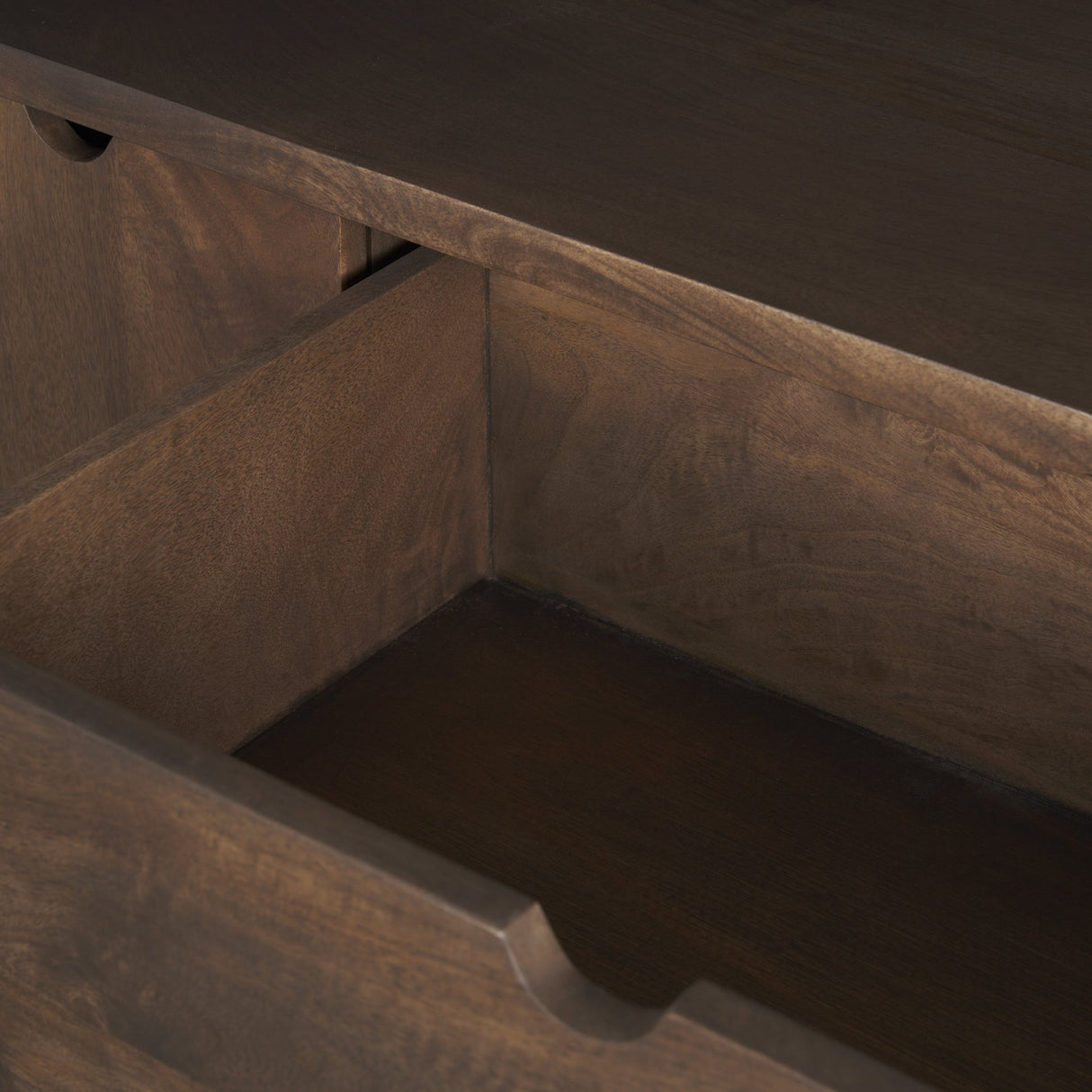 Wallen 2 Door Solid Dark Brown Wood w/ 3 Drawers Sideboard by Mercana at Eve Furniture
