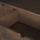 Wallen 2 Door Solid Dark Brown Wood w/ 3 Drawers Sideboard by Mercana at Eve Furniture