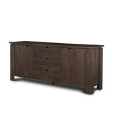 Wallen 2 Door Solid Dark Brown Wood w/ 3 Drawers Sideboard by Mercana at Eve Furniture