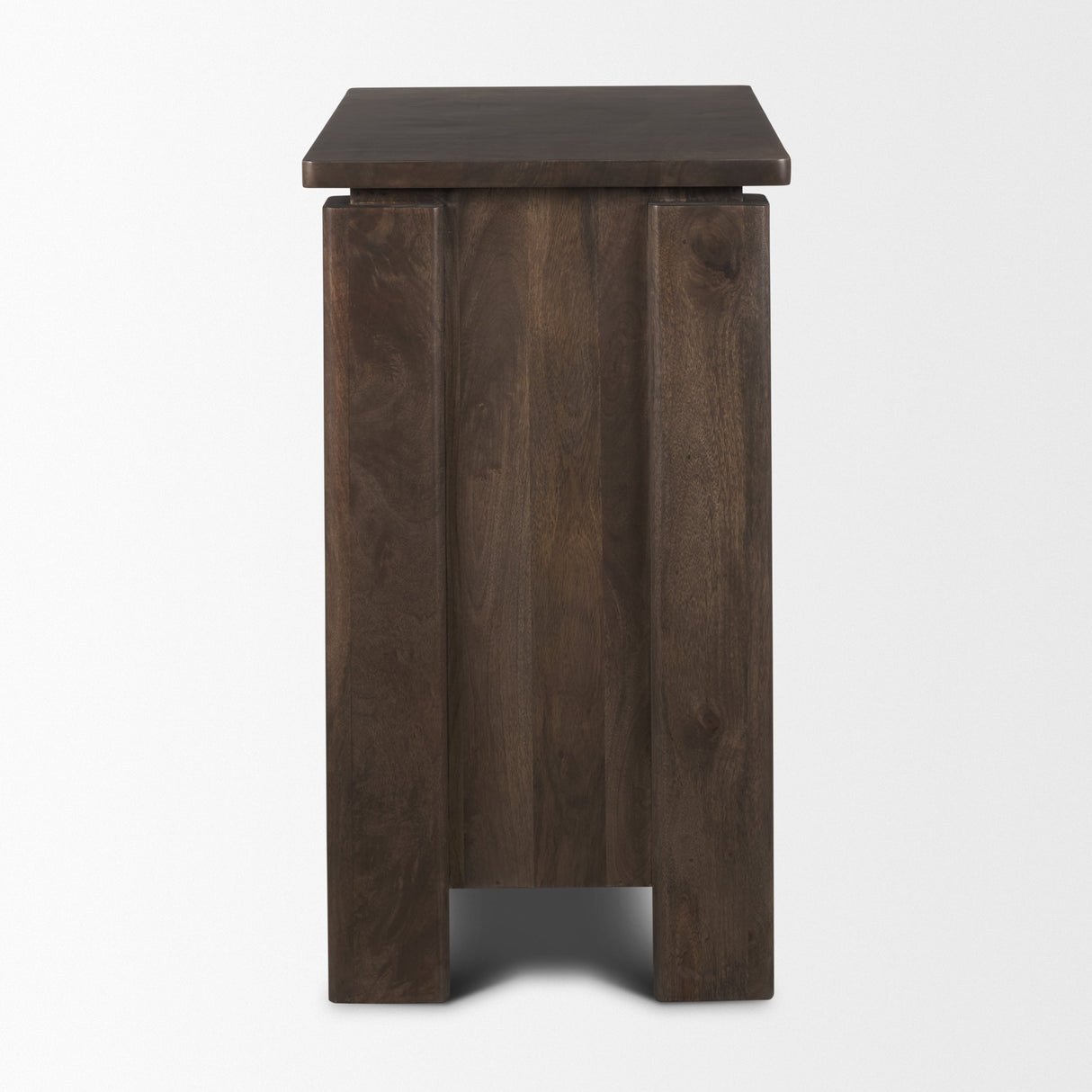 Wallen Solid Dark Brown Wood 3 Drawer Accent Cabinet by Mercana at Eve Furniture