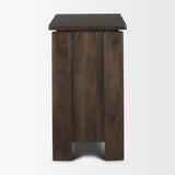 Wallen Solid Dark Brown Wood 3 Drawer Accent Cabinet by Mercana at Eve Furniture