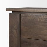 Wallen Solid Dark Brown Wood 3 Drawer Accent Cabinet by Mercana at Eve Furniture