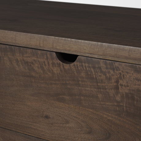 Wallen Solid Dark Brown Wood 3 Drawer Accent Cabinet by Mercana at Eve Furniture