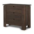 Wallen Solid Dark Brown Wood 3 Drawer Accent Cabinet by Mercana at Eve Furniture