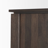 Wallen Solid Dark Brown Wood Curio Cabinet by Mercana at Eve Furniture