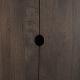 Wallen Solid Dark Brown Wood Curio Cabinet by Mercana at Eve Furniture