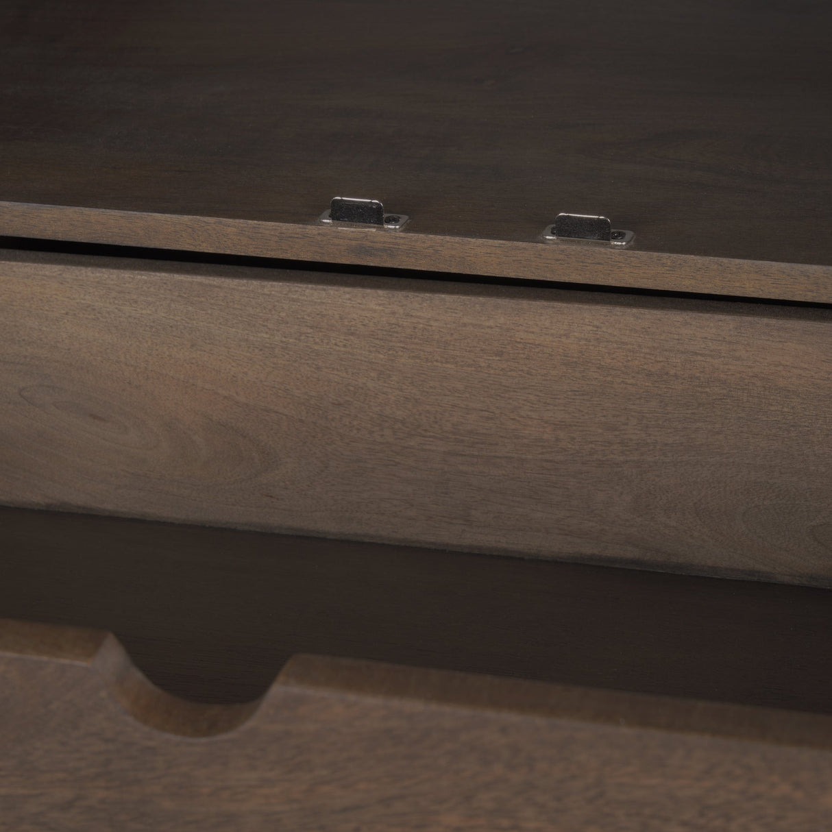 Wallen Solid Dark Brown Wood Curio Cabinet by Mercana at Eve Furniture