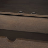 Wallen Solid Dark Brown Wood Curio Cabinet by Mercana at Eve Furniture