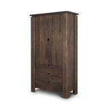 Wallen Solid Dark Brown Wood Curio Cabinet by Mercana at Eve Furniture