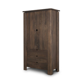 Wallen Solid Dark Brown Wood Curio Cabinet by Mercana at Eve Furniture