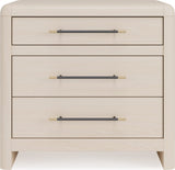 Wallen White Sand 3 Drawer Nightstand