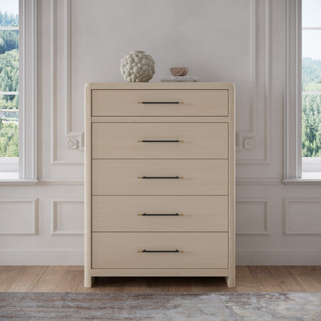 Wallen White Sand 5 Drawer Chest by Modus Furniture at Eve Furniture
