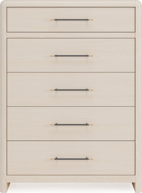 Wallen White Sand 5 Drawer Chest by Modus Furniture at Eve Furniture