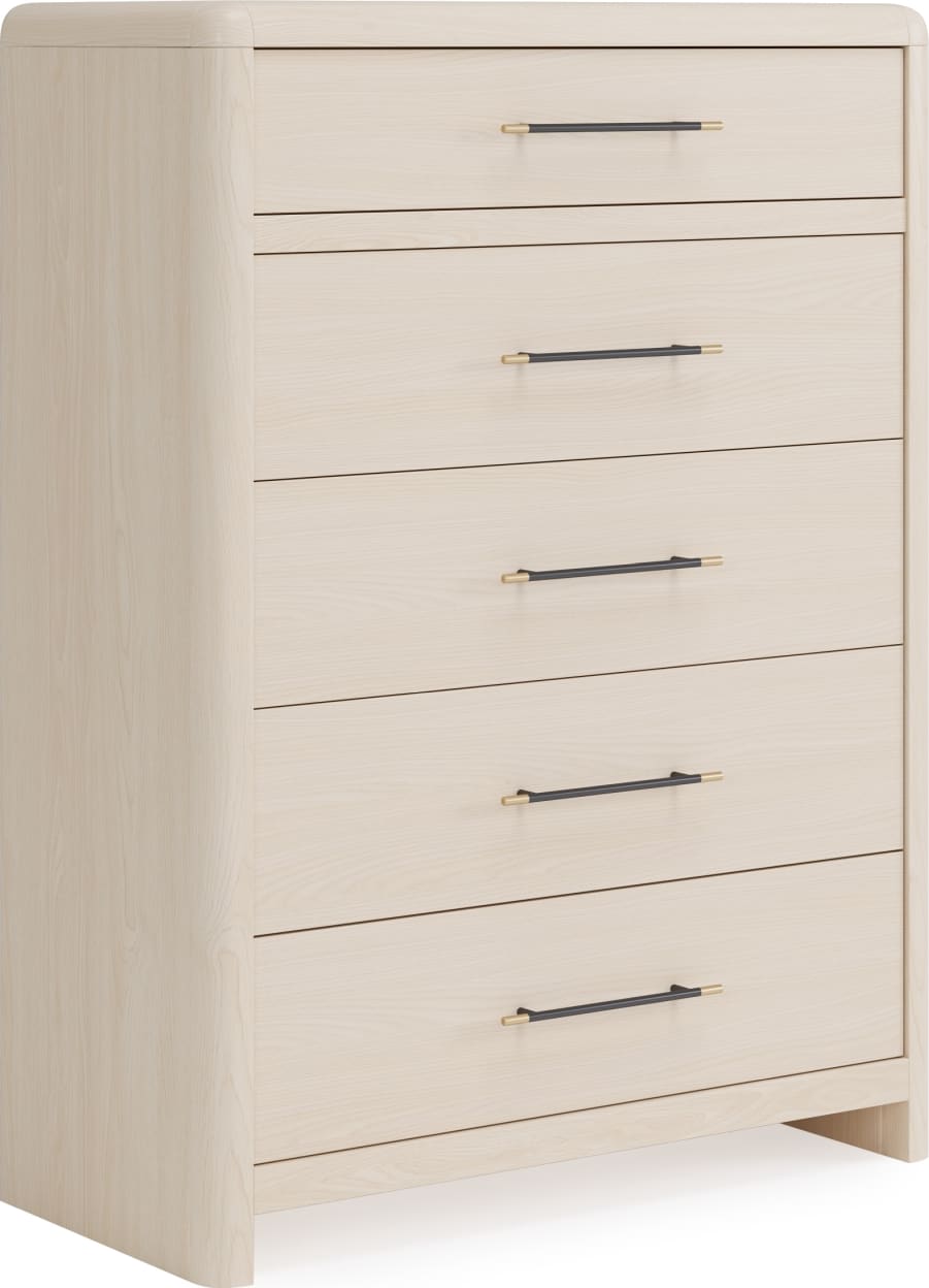 Wallen White Sand 5 Drawer Chest by Modus Furniture at Eve Furniture