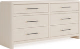 Wallen White Sand 6 Drawer Dresser