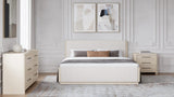 Wallen White Sand Full Upholstered Bed