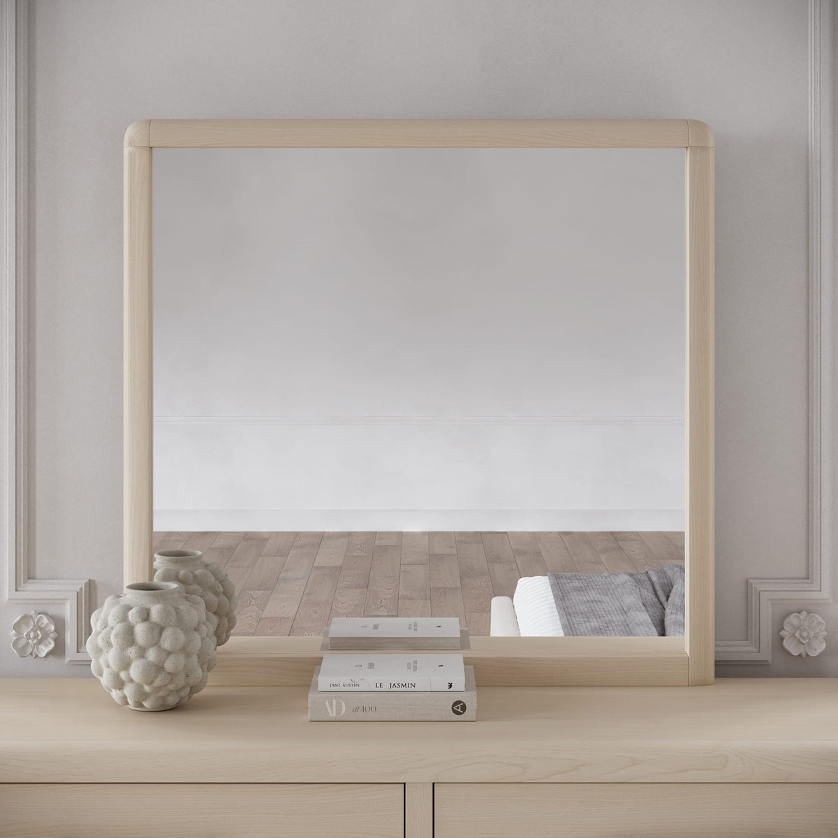 Wallen White Sand Mirror by Modus Furniture at Eve Furniture