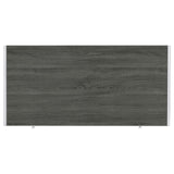 Wallice Weathered Gray/Chrome 2-Drawer Writing Desk