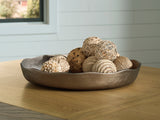 Wallmen Champagne Gold Finish Tray by ASHLEY FURNITURE at Eve Furniture