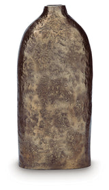 Wallmond Antique Brass Finish Vase by Ashley at Eve Furniture