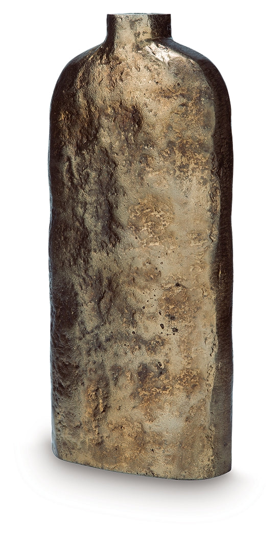 Wallmond Antique Brass Finish Vase by Ashley at Eve Furniture