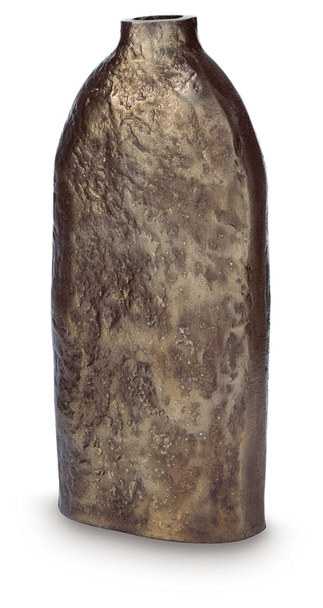 Wallmond Antique Brass Finish Vase by Ashley at Eve Furniture