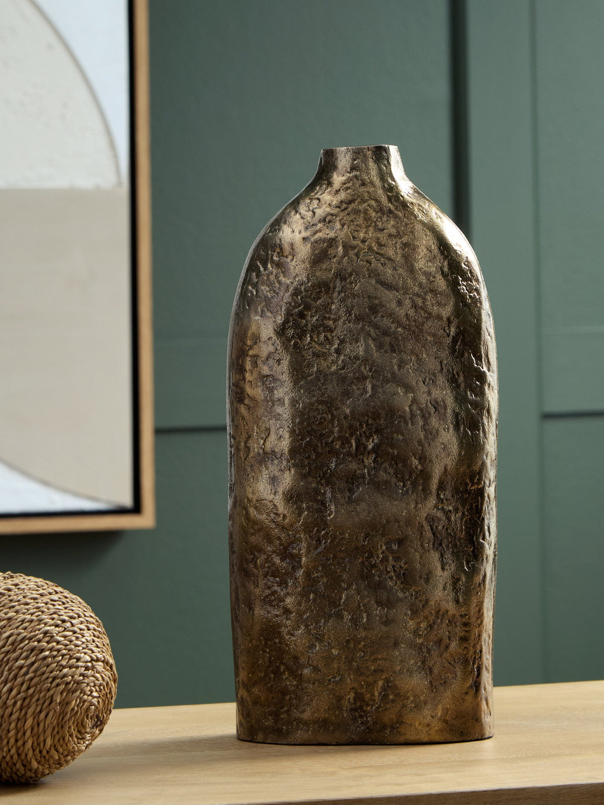 Wallmond Antique Brass Finish Vase by Ashley at Eve Furniture