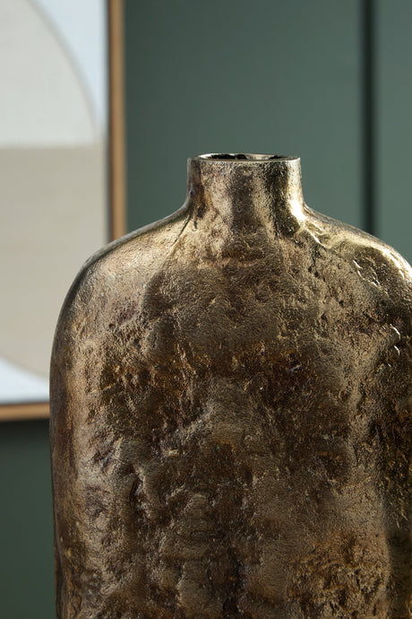 Wallmond Antique Brass Finish Vase by Ashley at Eve Furniture