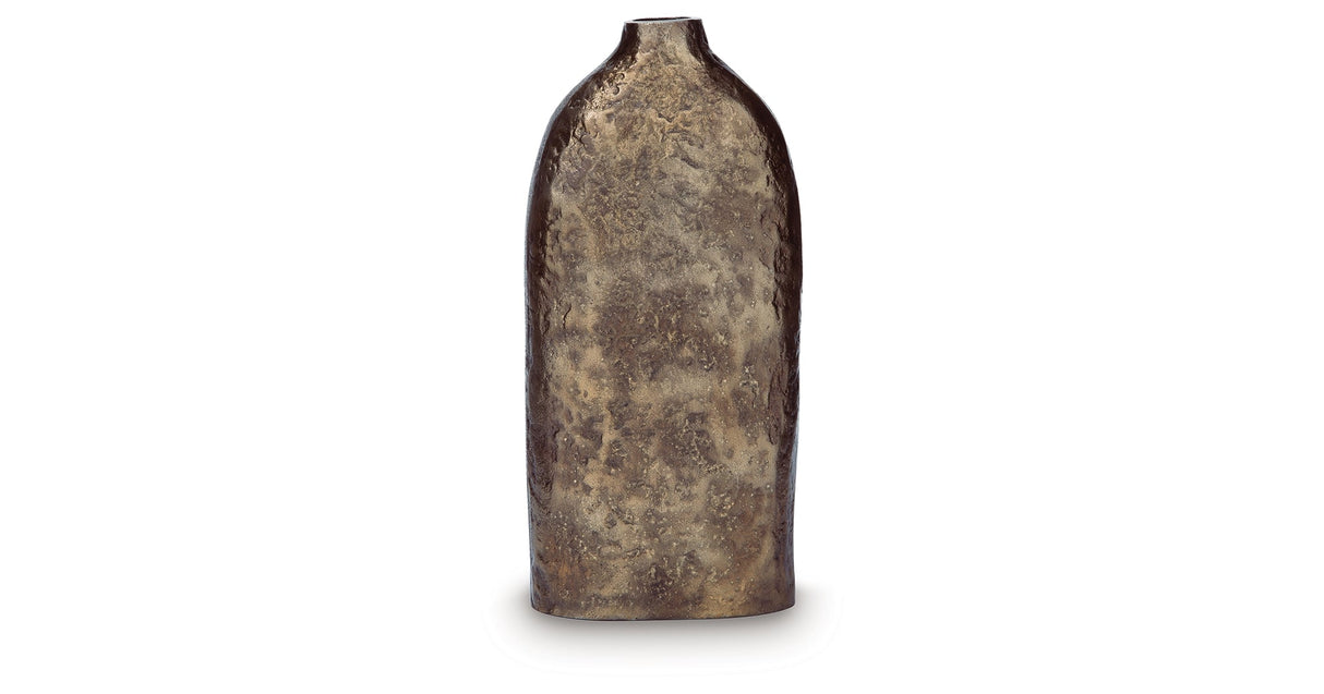 Wallmond Antique Brass Finish Vase by Ashley at Eve Furniture