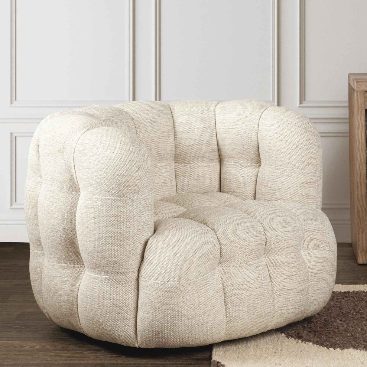 Walter Beige Swivel Chair by Classic Home at Eve Furniture