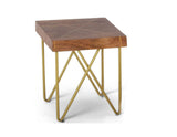 Walter Brass Inlay End Table by Steve Silver at Eve Furniture