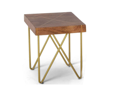 Walter Brass Inlay End Table by Steve Silver at Eve Furniture