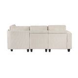 Walterboro Beige Corduroy 4-Piece Sectional with Storage by Homelegance at Eve Furniture