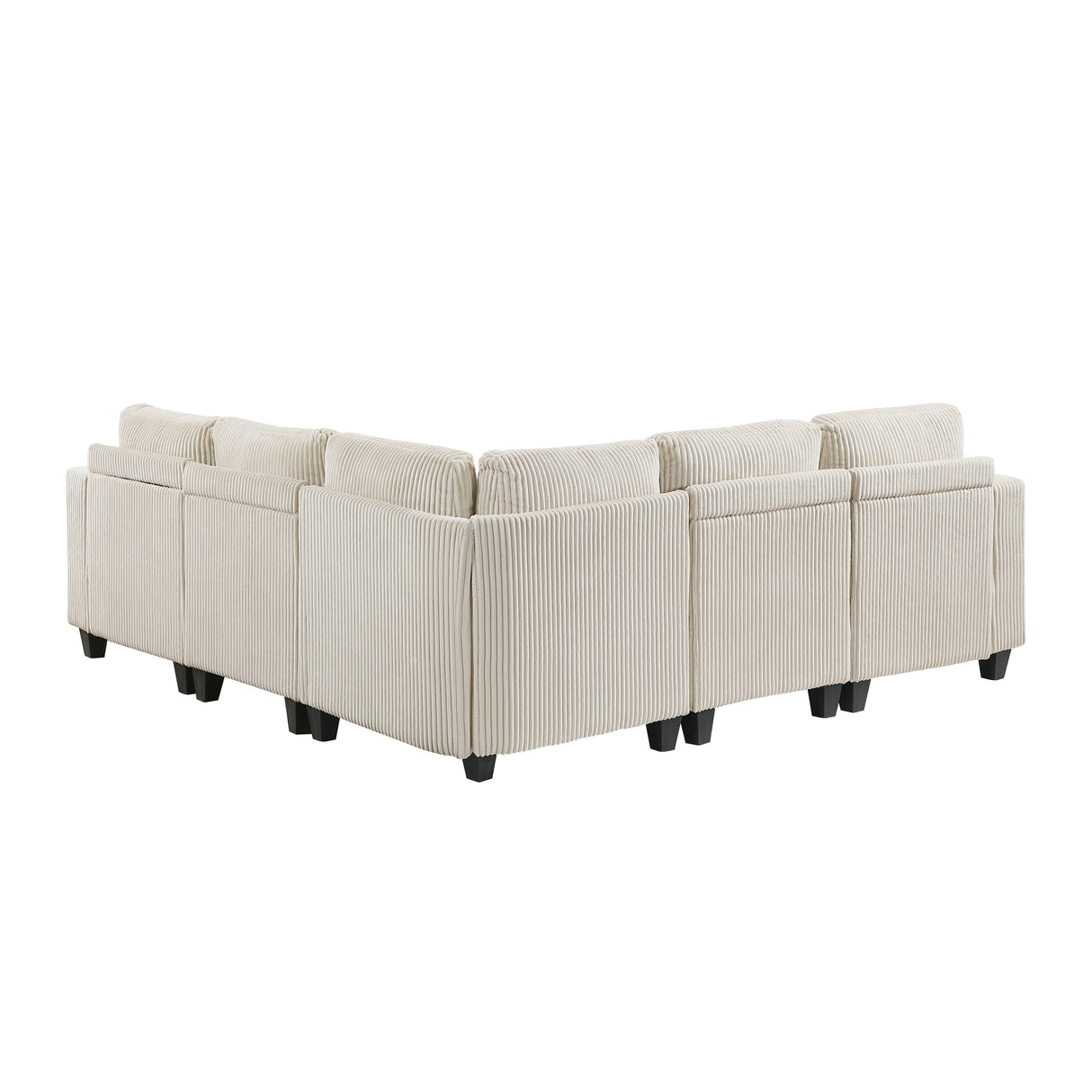 Walterboro Beige Corduroy 5-Piece Sectional with Storage by Homelegance at Eve Furniture
