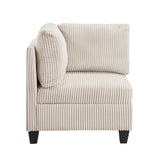 Walterboro Beige Corduroy 7-Piece Sectional with Storage by Homelegance at Eve Furniture