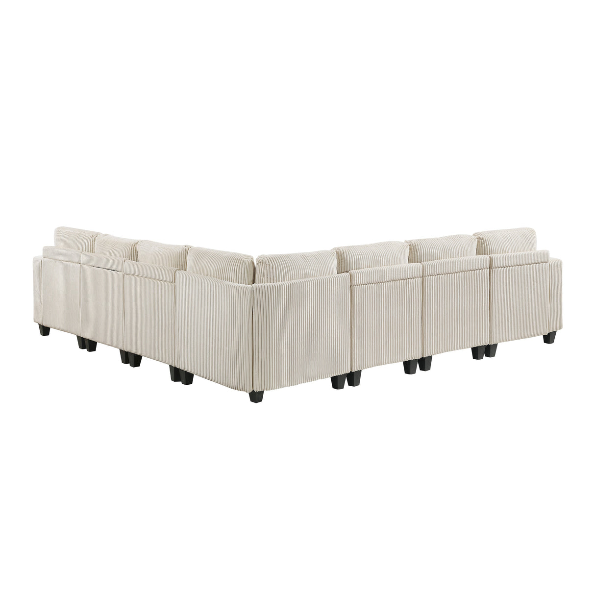 Walterboro Beige Corduroy 7-Piece Sectional with Storage by Homelegance at Eve Furniture